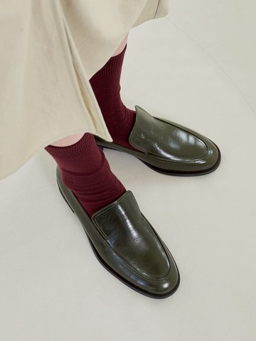 Isla Loafers Leather_Khaki