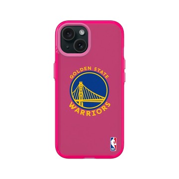 iPhone 15 Clear 粉漾桃 - NBA - Logo-金州勇士 Golden State Warriors - Light