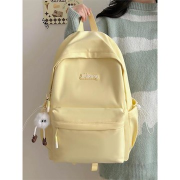 ins奶油系書包少女初中生高顏值小眾大學生小眾設計感簡約雙肩包