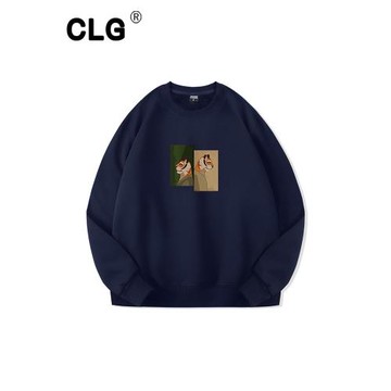 潮牌秋冬卡通情侶百搭無帽衛衣