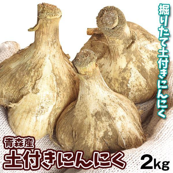 にんにく 2kg 青森産 土付きにんにく ご家庭用 送料無料 食品