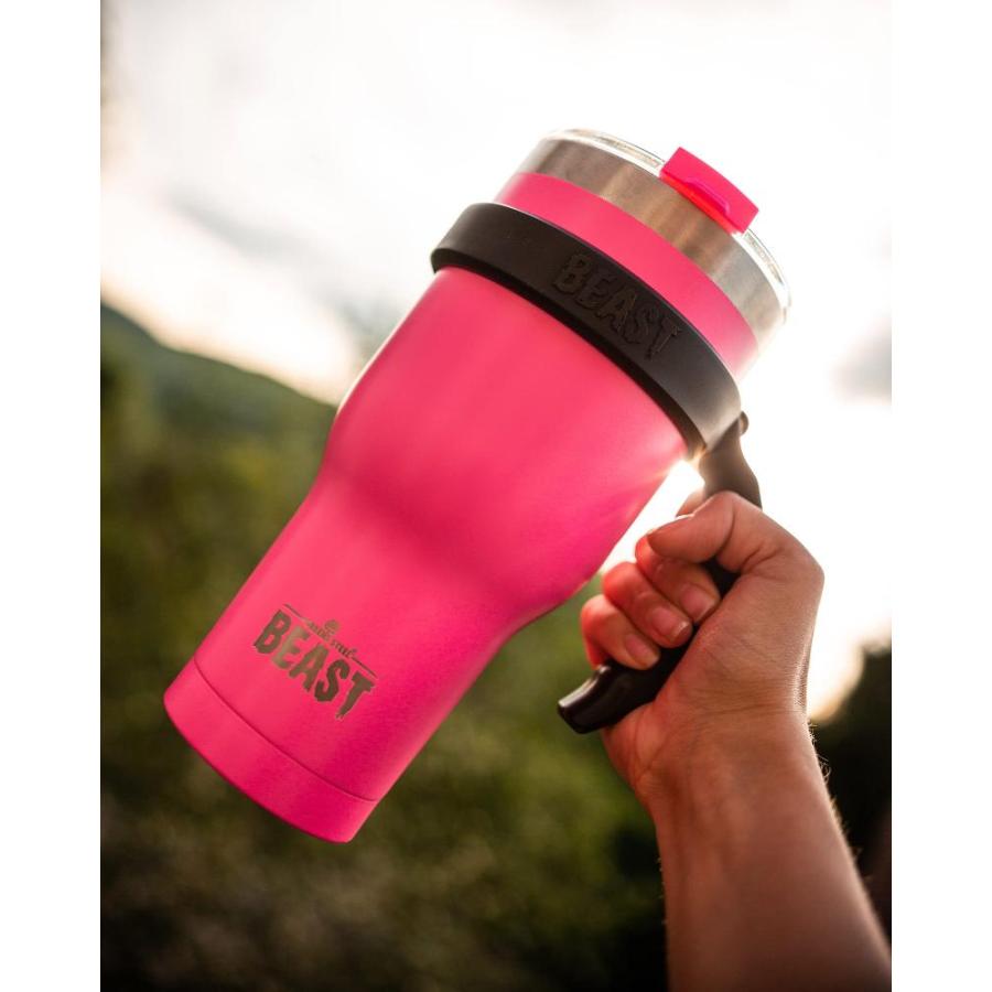 BEAST 40oz Pink Tumbler Insulated Stainless Steel Coffee Cup with Lid,