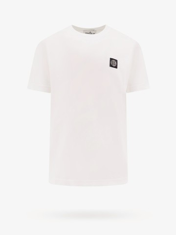 Cotton t-shirt with logo patch - STONE ISLAND - gender_Man