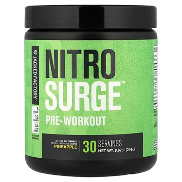 Jacked Factory, Nitro Surge，鍛鍊前配方，菠蘿味，8.68 盎司（246 克）