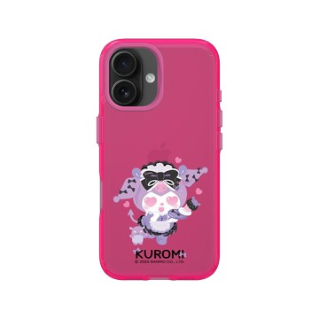 iPhone 16 Clear 粉漾桃 - 三麗鷗-酷洛米 Kuromi - 愛意滿點