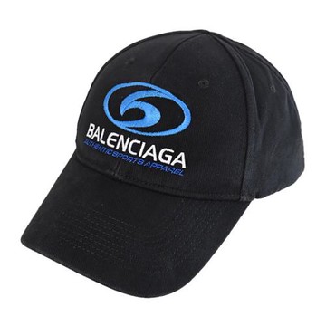 BALENCIAGA 巴黎世家 771966 衝浪者電繡LOGO棉質棒球帽.黑