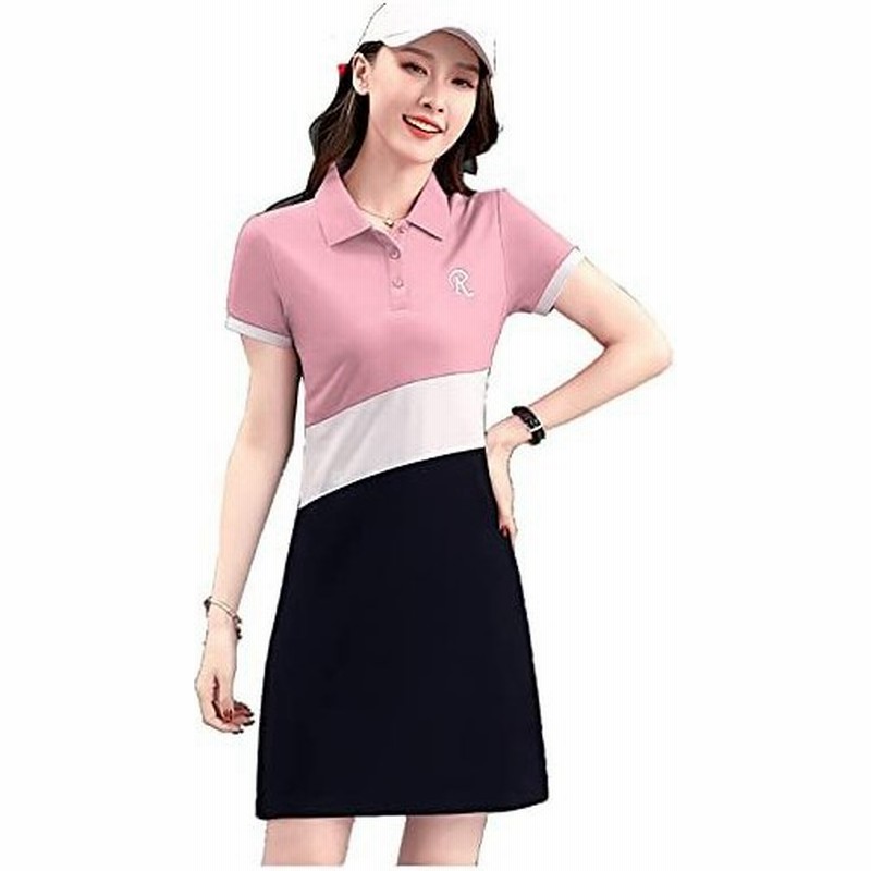 ｚｉｇｕテニスウェア レディース ワンピース 半袖 ポロシャツ ロング丈 ポロシャツワンピース レディース ゴルフ ピンク 2x L 通販 Lineポイント最大0 5 Get Lineショッピング