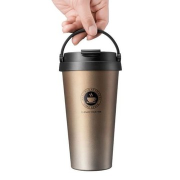 簡約真空不銹鋼手提咖啡杯馬克杯便攜保溫保冷杯車載水杯廠家批發