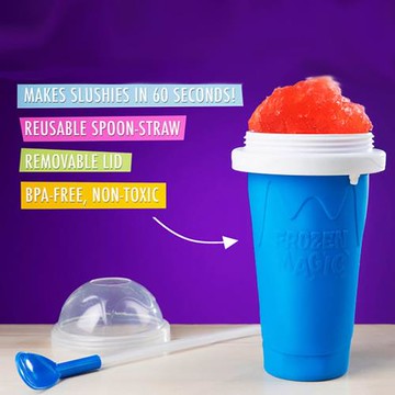 夏日捏捏杯冰沙網紅杯一捏成冰杯制冰水杯快速制冷杯冰淇淋碎冰杯