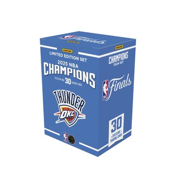 NBA 2025 Panini Oklahoma City Thunder NBA Champions Set 奧克荷馬雷霆隊NBA總冠軍紀念套卡─盒裝30入