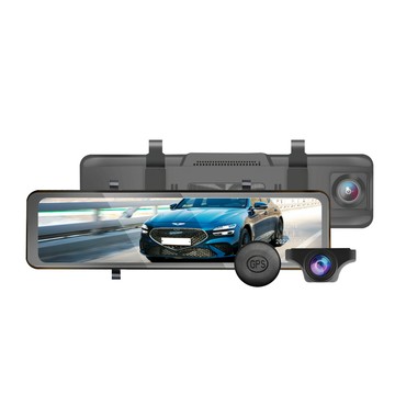 PAIPAI 12吋 WIFI雙SONY 前4K/後2K GPS聲控流媒體觸控式後照鏡行車記錄器 (贈128G行車卡)