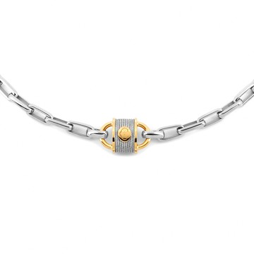 CHARRIOL 夏利豪 LINKED UP 七夕情人節主打款 鎖頭造型鋼索項鍊(08-104S-1284-1)