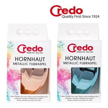 【德國Credo】金屬磨腳銼刀1個003825（寶藍色/玫瑰金隨機出貨）