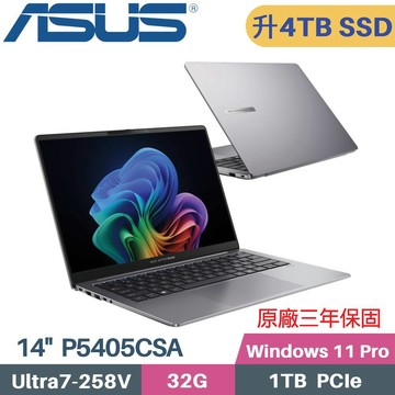 ASUS ExpertBook P5 P5405CSA-0141A258V 商用(CU7-258V/32G/4TB SSD/Win11 PRO/14)特仕