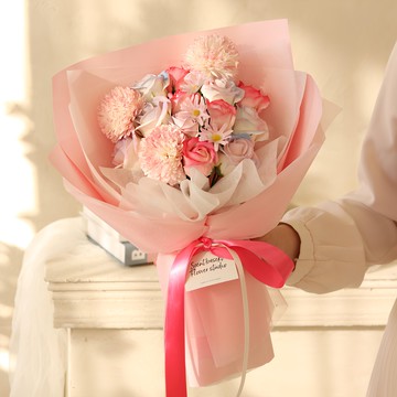 ScentBasket 繽紛光彩香皂花束  粉色  1個