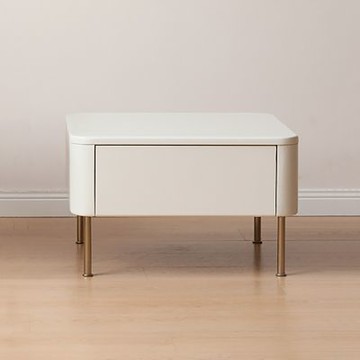 源氏木語百安卡奶油風橡膠木實木抽屜收納矮茶几O.58MY246J02-(H014407120)