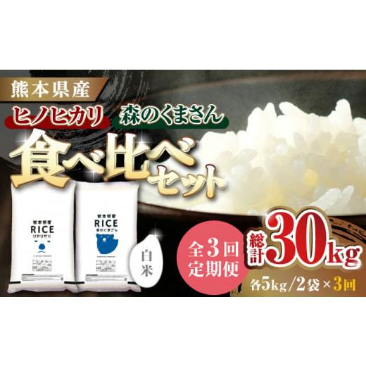 ふるさと納税 熊本県 山鹿市 ヒノヒカリ ・ 森のくまさん 白米 各5kg各5kg 精米 特A ヒ…