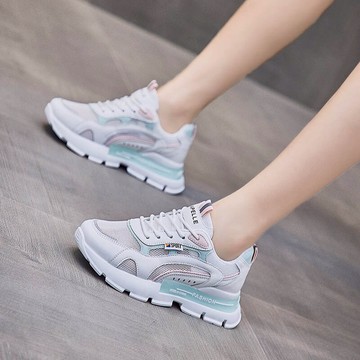 ins網面透氣老爹女鞋夏季新款學生時尚運動鞋厚底街拍網鞋潮