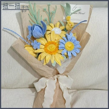 畢業花束🌷 [創意DIY]扭扭棒花束材料包 自製鳶尾玫瑰 送閨蜜好友的貼心禮物 手作花束 交換禮物 畢業禮物