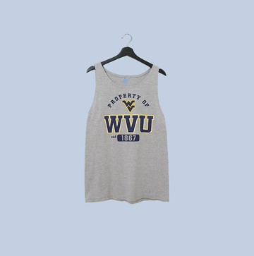 Back to Green- 大U領背心 灰色 WVU b-02 /vintage tank shirt