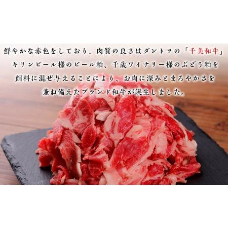 ふるさと納税 ちとせ和牛「千美」切落し 500ｇ＜肉の山本＞ 北海道千歳市