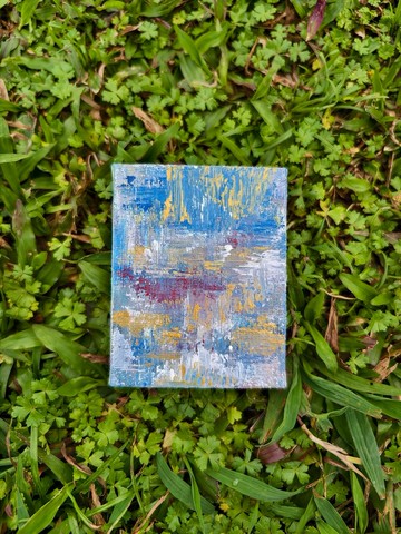 迷你掛畫/抽象畫/裝飾畫/無框畫/壓克力水彩畫/色彩畫