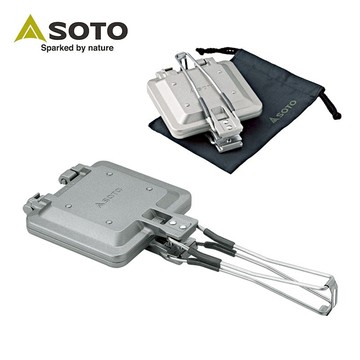日本SOTO 折疊式熱壓三明治烤盤/可分離雙面煎盤 ST-952 (附收納袋) SOTO 熱壓三明治烤盤 ST-952