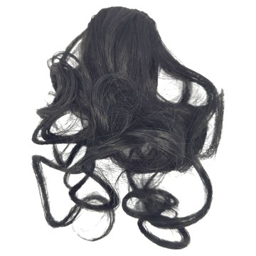 捲髮仿真人瀏海補髮假髮片  黑色  1組