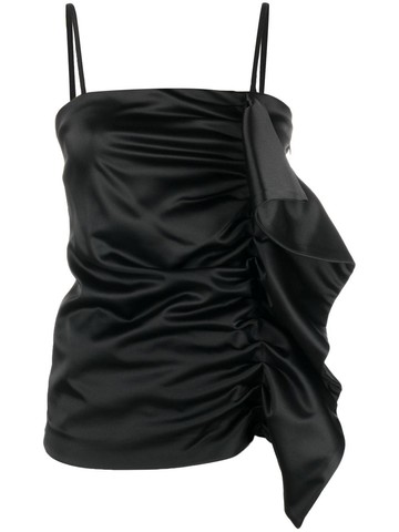 P.A.R.O.S.H. - draped-detail sleeveless top - women - Polyamide/Spandex/Elastane/Acetate/Polyester - XS - Black