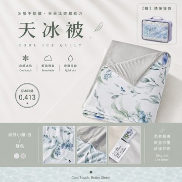 【夢境】天冰被2.0 AB版 雙色配 抑菌升級/迅速降溫/吸濕排汗/夏被/涼被/冷氣被/空調被 淑芬小姐-白