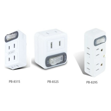 聖岡 動力公牛 分接器 節電1開4插 PB-829S/節電1開3插 PB-831S/ 節電1開2插 PB-832