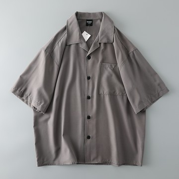 外貿品！復古寬鬆古巴領短袖襯衫 / 男女適穿 / 輕薄冰絲涼感 / 抗皺免燙 / 6色 / M到3XL【QTJ23227】