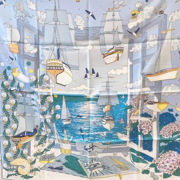 HERMES 愛馬仕最新爆款大方絲巾-詩意遨遊(90*90)