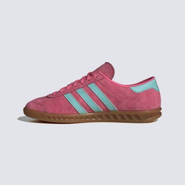 ADIDAS ORIGINALS 愛迪達 阿迪達斯 三葉草 女休閒運動鞋-粉藍色 HAMBURG W-IH5459