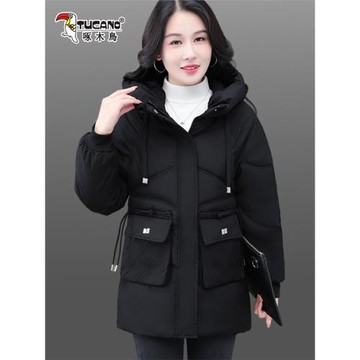 啄木鳥洋氣新款流行羽絨棉服女韓版寬松加厚大口袋設計感休閑外套