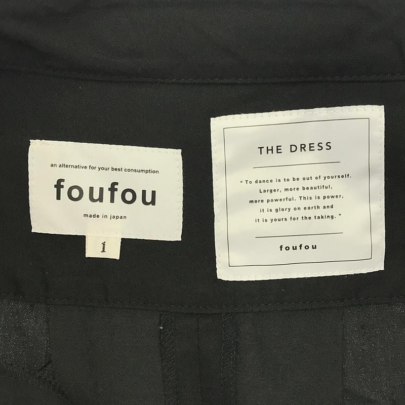 美品】 foufou / フーフー | 【THE DRESS #09】open collar dress オープンカラードレス ワンピース | 1 |  ブラック | レディース | LINEショッピング