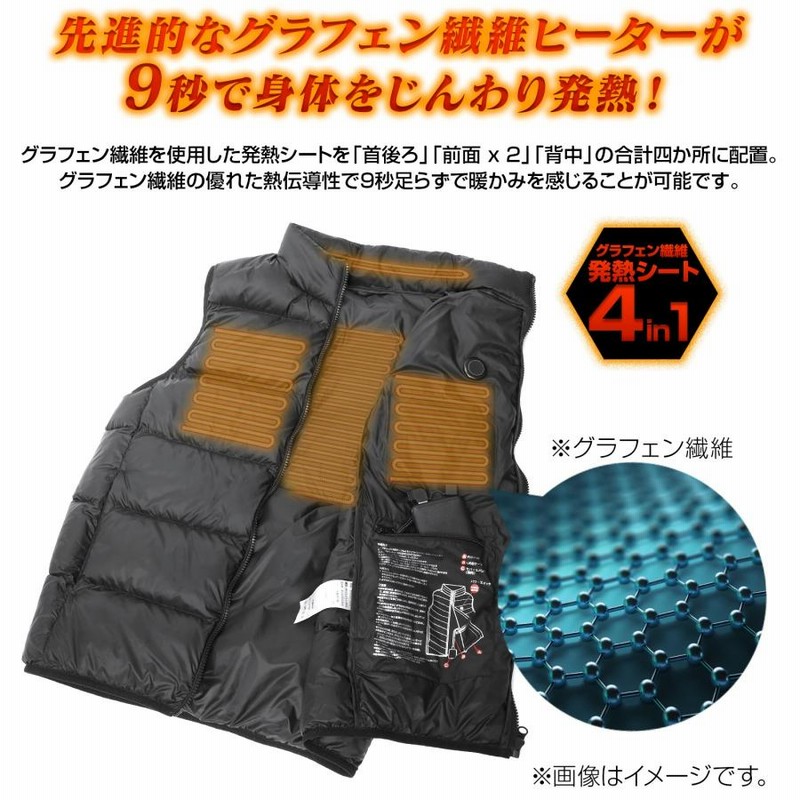 グラフェン繊維ヒーター付きベスト 【公式通販】