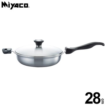 米雅可新型316不銹鋼網紋不沾平底鍋28cm附蓋