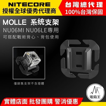 【電筒王】NITECORE 原廠 MOLLE 系統支架｜NU06 系列專用戰術配件 (不含燈體)