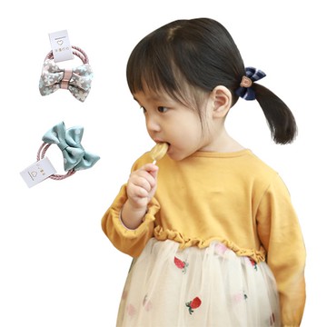 兒童髮圈 5對入蝴蝶結髮圈 髮飾 雪倫小舖