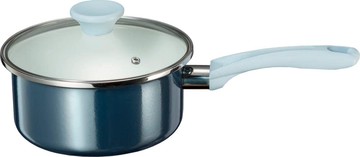 日本代購 空運 高木金屬 ONB-18K 18cm 琺瑯 湯鍋 牛奶鍋 雪平鍋 2.2L 藍色 附玻璃蓋 電磁爐可用