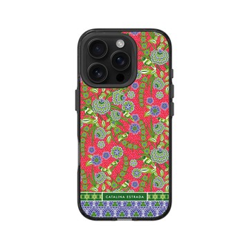 iPhone 16 Pro Clear 酷墨灰 - Catalina Estrada - Red Flowers