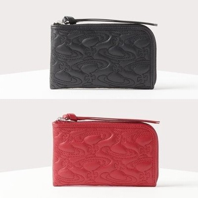ヴィヴィアンウエストウッド Vivienne Westwood 折財布 キルティングWATER ORB L字ファスナー財布