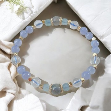 增強表達能力 加強自信/拉長石 海藍寶 藍紋瑪瑙