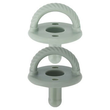 Itzy Ritzy 造型矽膠安撫奶嘴組 食品級矽膠 美國ASTM認證  Symmetrical  森林綠  2個