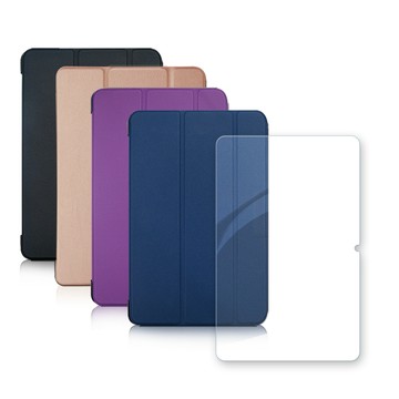 VXTRA HUAWEI MatePad 11.5吋(2025) 經典皮紋三折皮套+9H鋼化玻璃貼(合購價)
