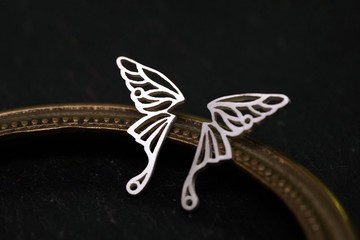 925銀通花蝴蝶耳環 (E27)