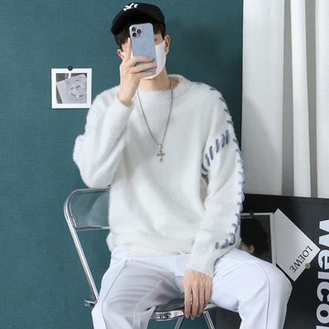 網紅爆款韓式慵懶風毛衣男高級感法式痞帥男士2025新款冬季毛線衣