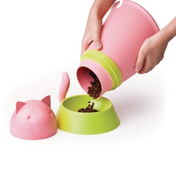 QUALY 凱喵-附碗飼料桶