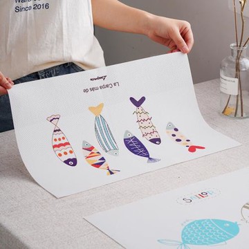 家用桌墊餐墊創意餐桌隔熱墊餐桌墊定制墊兒童西餐墊PVC日式墊子